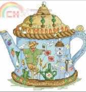 DMC K4531 Blue Country Teapot