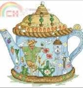 DMC K4531 Blue Country Teapot