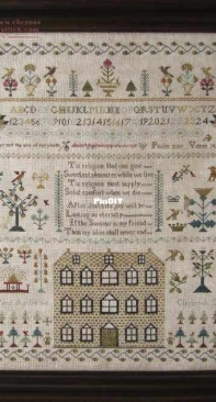 Scarlett House 1841 Sampler Ann Priest
