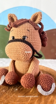 Cool amigurumi - Anny Servelin dos Santos - The Horse Liam - Liam o Cavalo - Portuguese