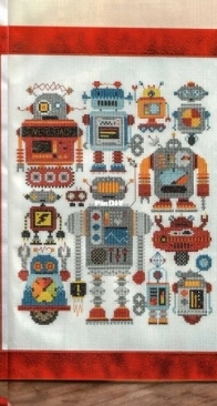 Robot Sampler by Emma Congdon from The World of Cross Stitching TWOCS 224 PCS + XSD