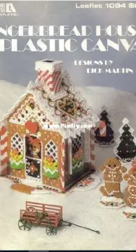 Leisure Arts Leaflet 1094 Gingerbread House in Plastic Canvas by Dick Martin
