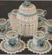 Maggies Crochet · Teatime Candle Doily Set
