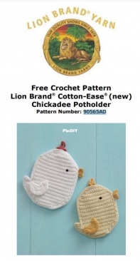 Lion Brand Yarn 90565AD Chickadee Potholder - Free