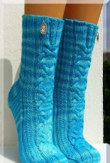 Im Schleier der Zeit Socks by Micha Klein/Wolletraum-Eng,German-Free