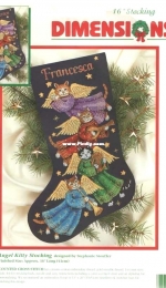 Dimensions 8485 Angel Kitty Stocking XSD