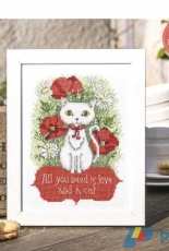 Cute Kitty by Durene Jones from The World  of Cross Stitching TWOCS 244