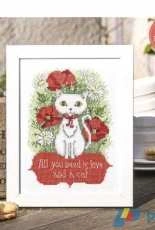 Cute Kitty by Durene Jones from The World  of Cross Stitching TWOCS 244