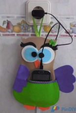Phone Charger Holder -- EVA owl