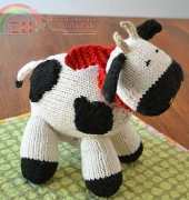 Knit Milk Cow Toy by Susan Anderson