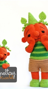 Mispeltoy Crochet - Kenzi Noe - Zucca the Pumpkin Doll - Zucca de Pompoen Pop - Dutch
