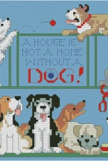 A House is Not A Home Without A Dog From American School of Needlework ASN 3744 Cross Stitch from A to Z XSD