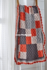 Red Heart - Susan Heyn- LW5974 Four Patch Throw- Free