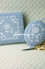 The Sweetheart Tree - White Rose Needlebook and Fob XSD