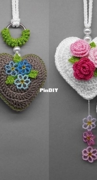 Somethinks 2 Design - Nicole Kanzler  - Heart deco hanger in 2 versions - Herz Dekohänger in 2 Versionen - German