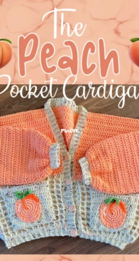 High Level Bandanas - Sylvie Bouffard - Peach Pocket Cardigan