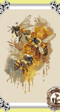 Golden Bees by Zhanna Dik