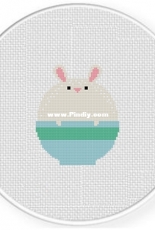 Daily Cross Stitch - Bunny Rice Bowl