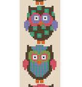 Two Green Zebras BWN010 Owls