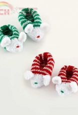 Lion Brand Yarn-L20351-Holiday Mouse Slippers