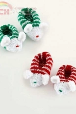 Lion Brand Yarn-L20351-Holiday Mouse Slippers