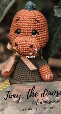 Dani Diro Handmade - Daniela Diaz - Timy the Dinosaur - English and Spanish - Free