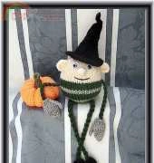 Phoenixknits-Dangly Leg Wizard Mascot by Phoeny -Free