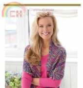 Coats & Clark Red Heart  LW2572: Feather & Fan Shawl by Samantha Lever