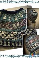 Over the Top Designs-Messy Bun Fair Isle Hat by Linda Gordon-Free