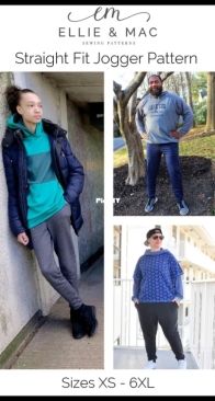 Ellie and Mac - Straight Fit Jogger - Sizes XS-6XL - English + French
