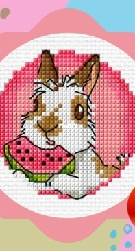 Rabbit Watermelon by CrazyDaisyStitch XSD
