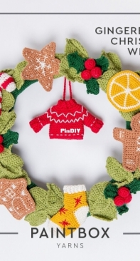 Paintbox Yarns - Gingerbread Christmas Wreath - Free