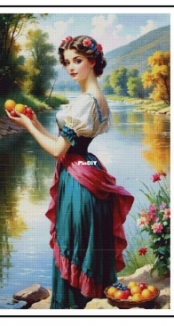 Abakan - Lady By The River With Fruit by Urszula Przygrodzka