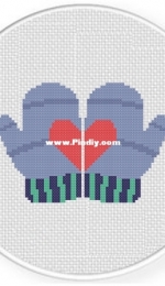 Daily Cross Stitch - Heart Gloves