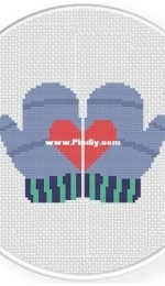 Daily Cross Stitch - Heart Gloves