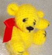 Thread Bear 5 (golden bear) by Debbie Nicholas of deBBitty bears