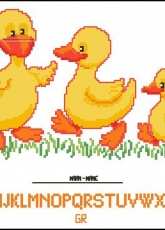 Vervaco 70.665 Ducks Birthsampler xsd