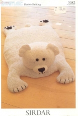 Sirdar Snowflake-3082-Polar Bear Baby Rug