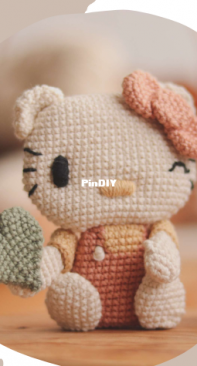 VX Virreinata - Nati / Natalia Dorado- Hello Kitty II sitting in front amigurumi 2d - Hello Kitty II sentada de frente amigurumi 2d - Spanish