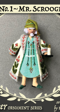 Mmmcrafts - Ebenezer Ornament Series - Larissa Holland - Mr Scrooge Ornament