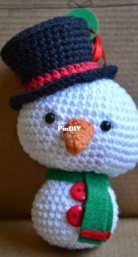 Es un Mundo Amigurumi - Sandra Droppelmann - Chrismas Big Heads - Snowman - Chinese - Translated