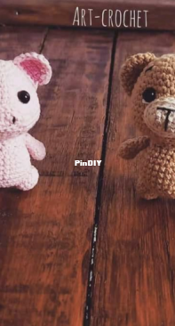 Art-Crochet Artesanos - Gimena - Lucas - Mini Bear and Mini Pig - Mini Osito y Mini Cerdito - Spanish - Free