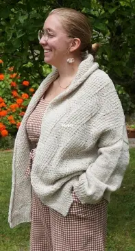 Er Bladig Open Cardi by Anne Regourd - English, French