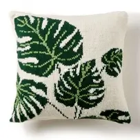Yarnspirations Design Studio - Tropical Leaf Pillow - Free