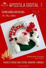 Mama y Nena - Ilécia Matos - 0-2018 - Guirlanda Natalina - Felt pattern -Portuguese