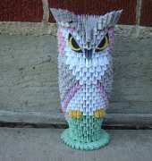 3D-owl on a perch