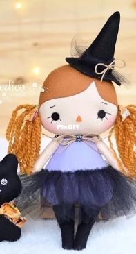 Fabi Medico Ateliê - Felt Witch - Bruxinha em Feltro - Portuguese - Free