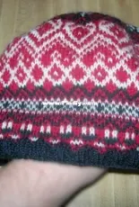 Snowflake and Chevrons Tam by Rebecca Thomas-Free