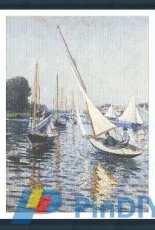 Classic Cross Stitch 202SH09 - G Caillebotte -Regatta at Argenteuil
