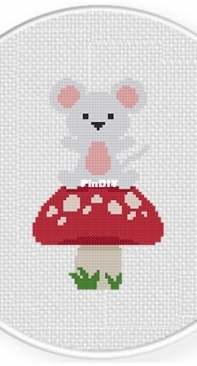 Daily Cross Stitch - Mouse Mushroom 2